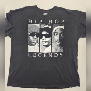 Hip Hop Legends Graphic T Shirt XXL Tupac Biggie Eazy E Rap Tee Oversized Street